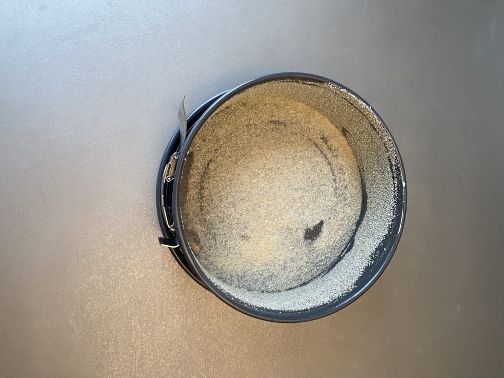 Ausgestreute Kuchenform