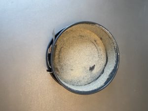Ausgestreute Kuchenform